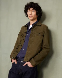 Blouson liam cuir de chèvre |olive original