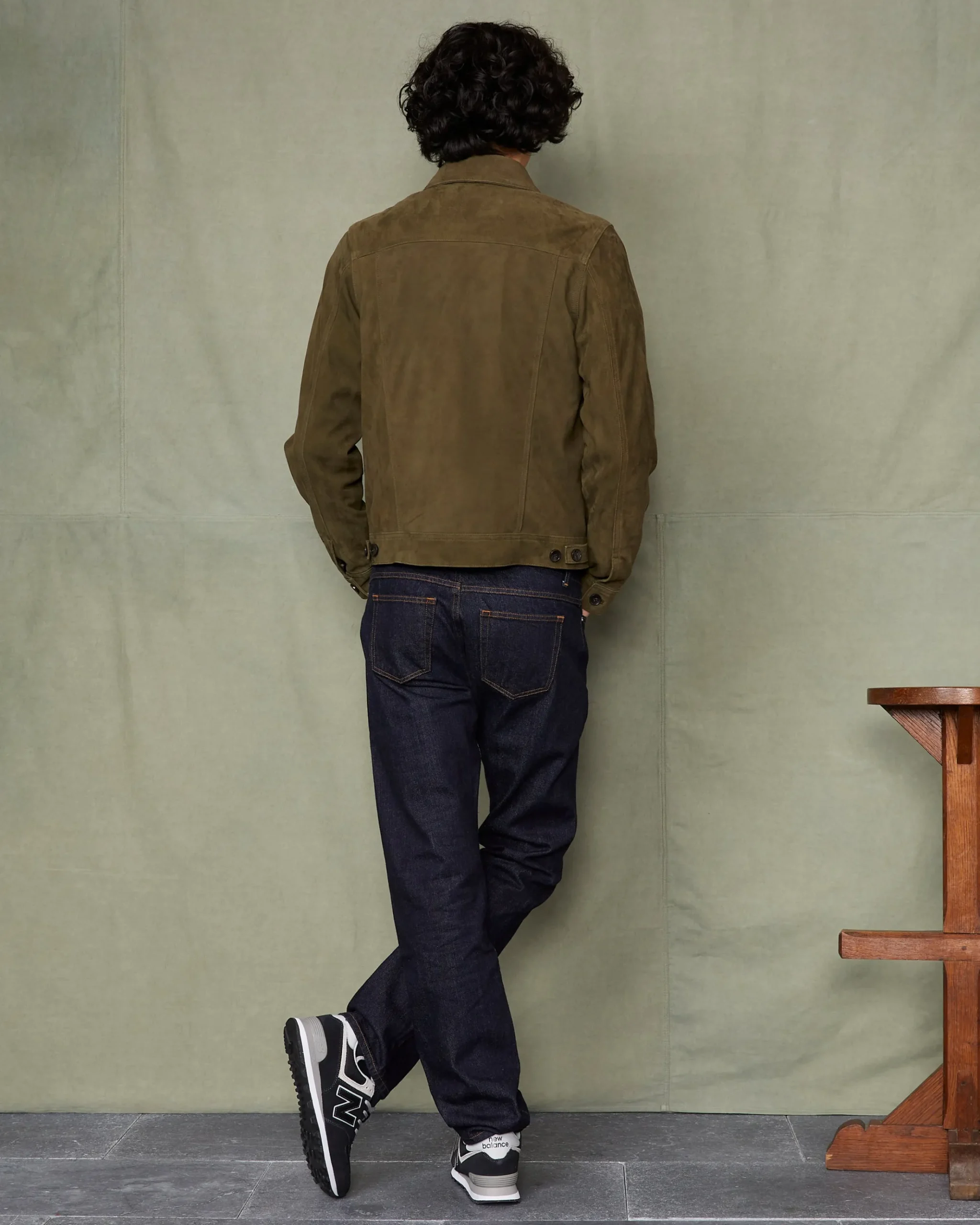 Blouson liam cuir de chèvre |olive original