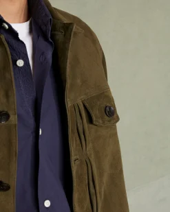 Blouson liam cuir de chèvre |olive original