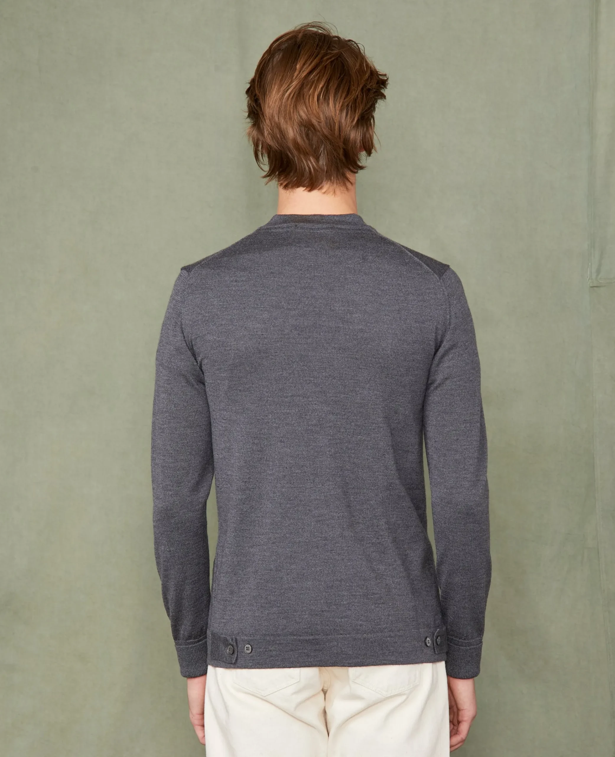 Cardigan en maille laine merinos italienne