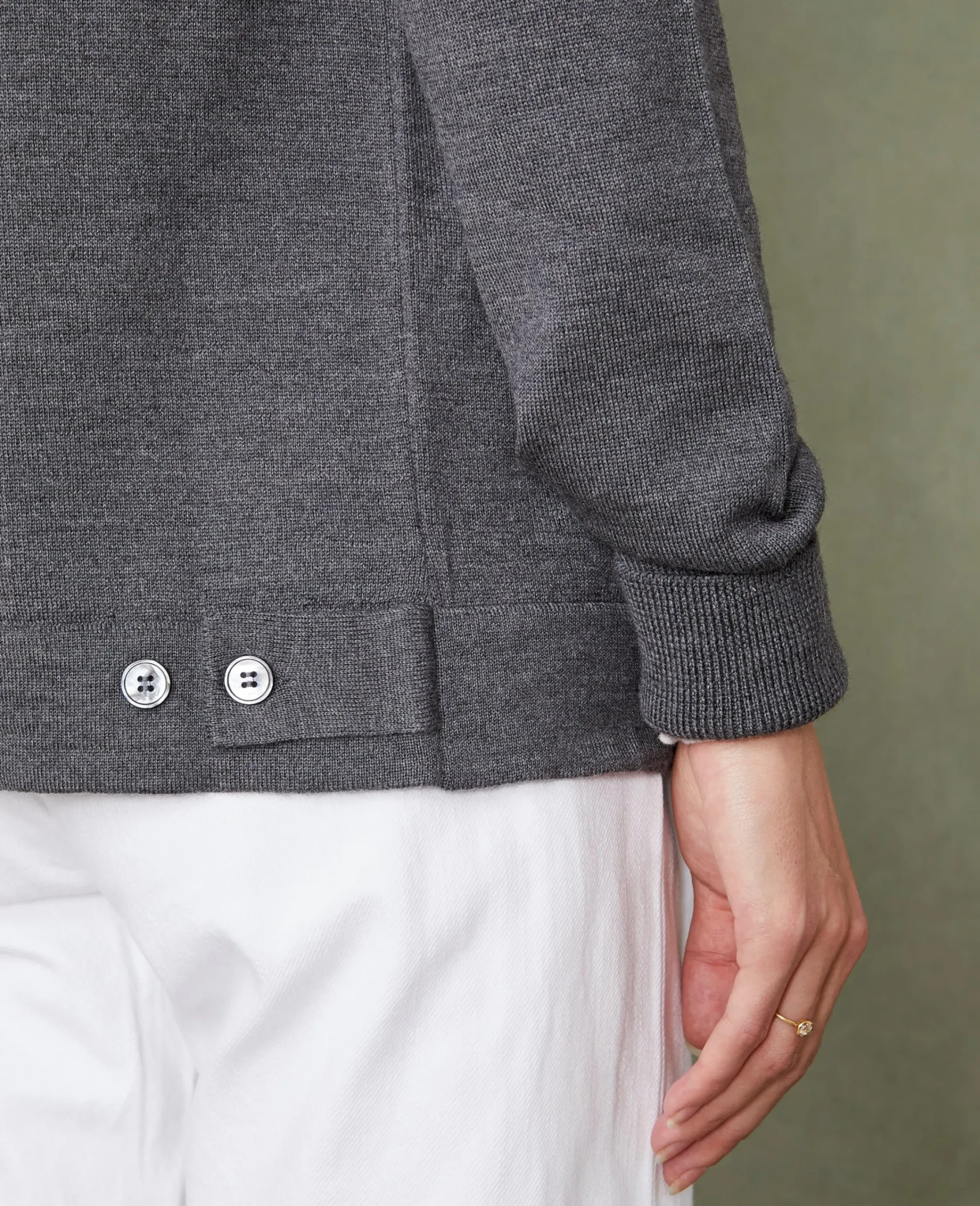 Cardigan en maille laine merinos italienne