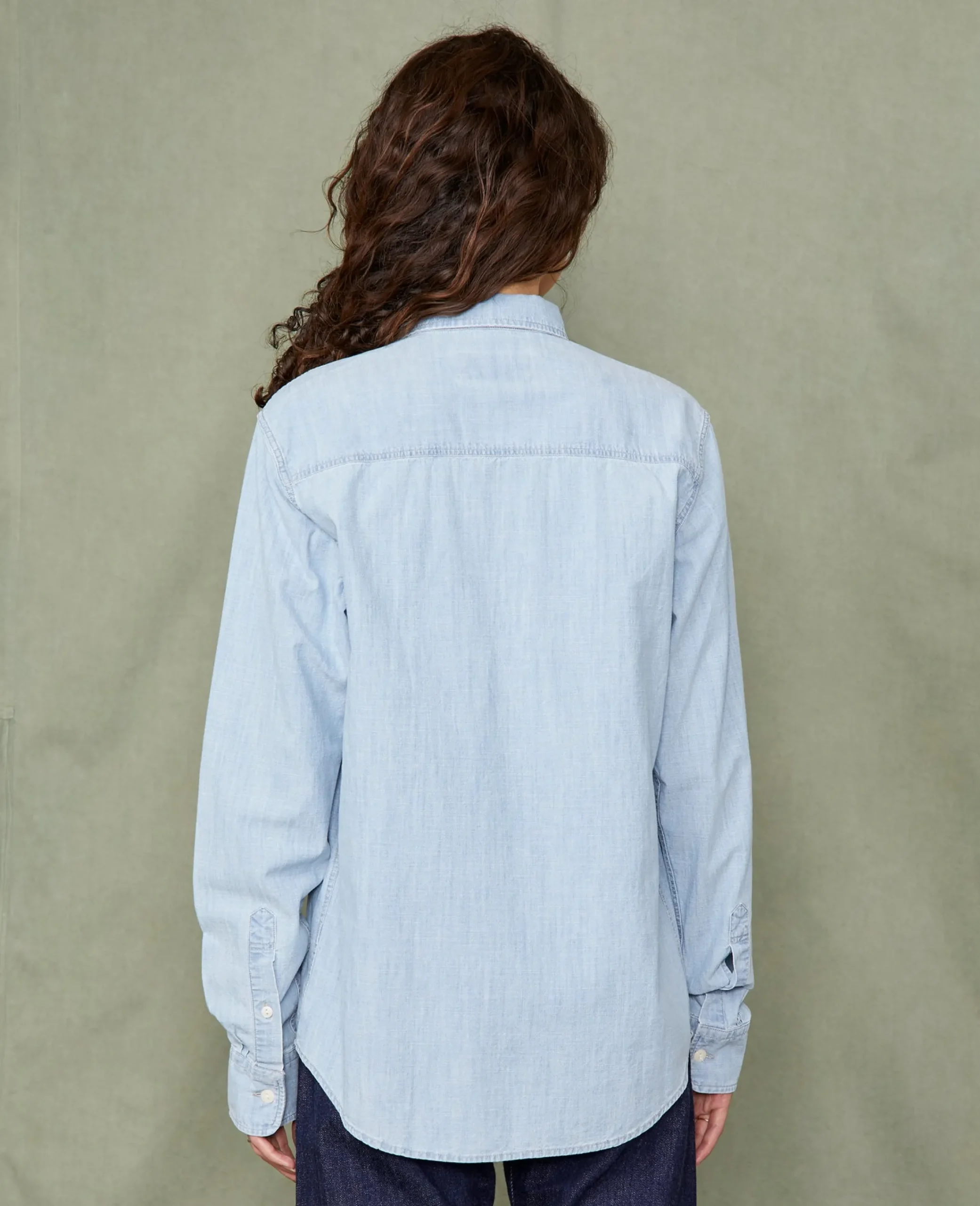 Chemise dungaree chambray délavé