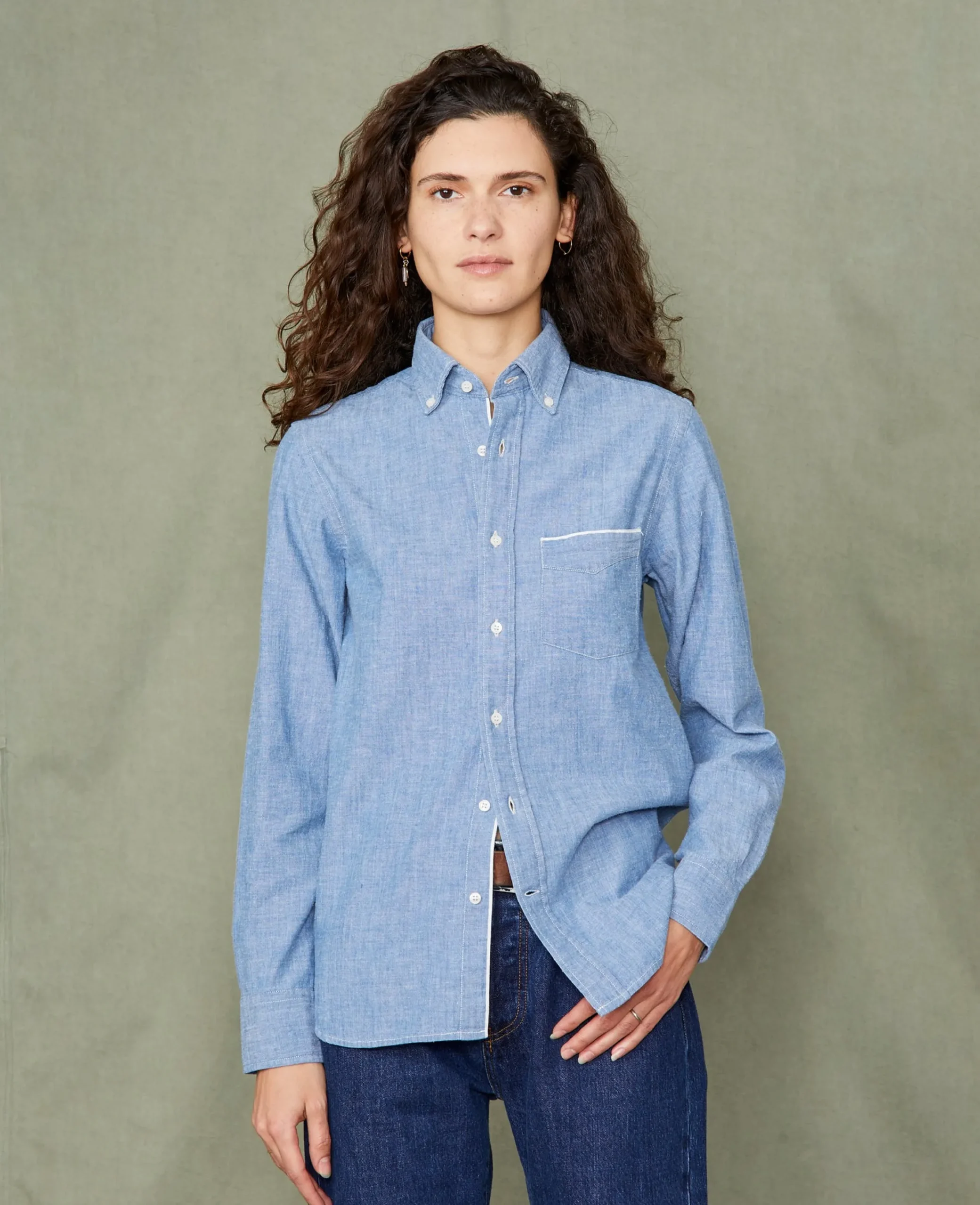 Chemise new button down chambray japonais