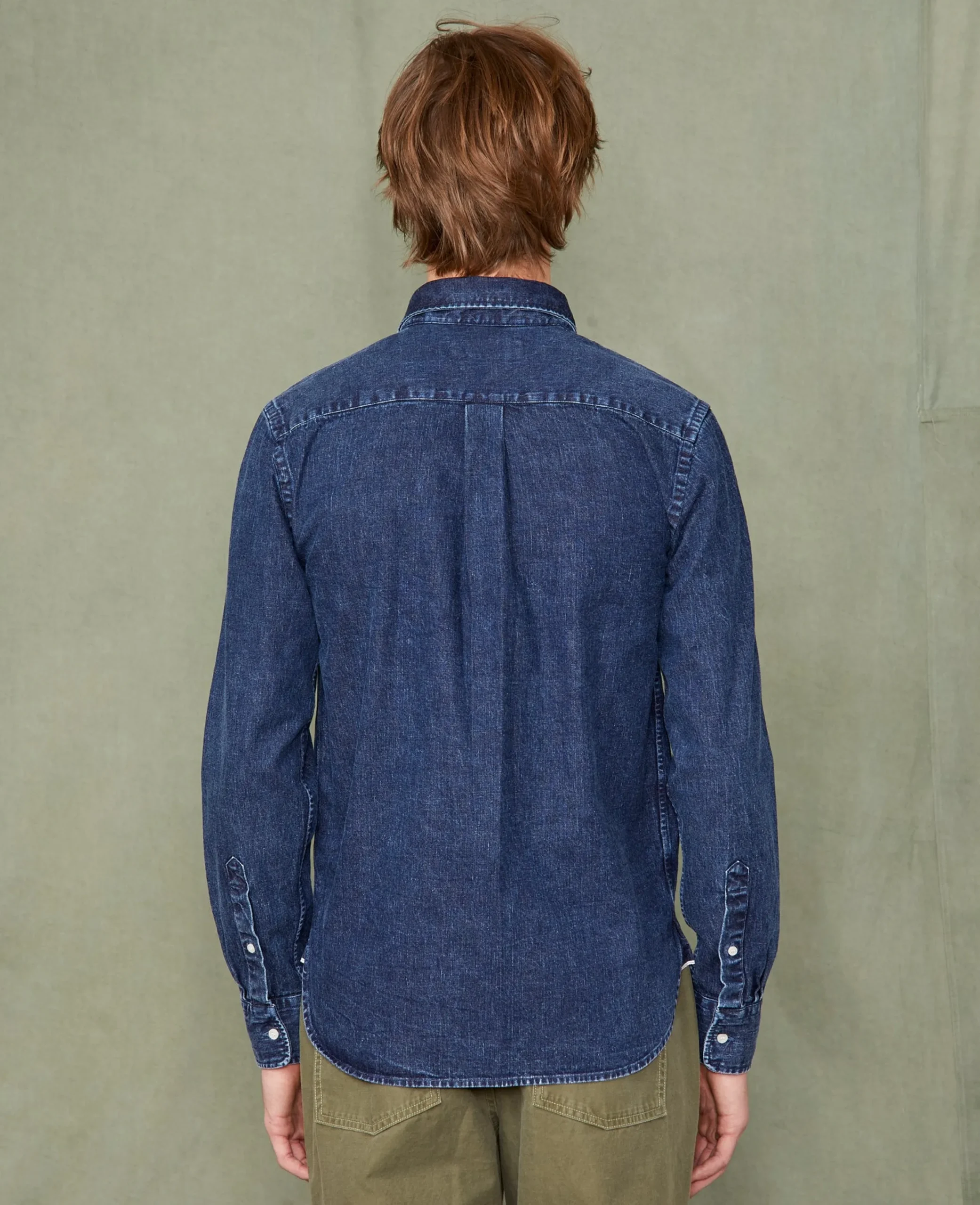 Chemise new button down denim selvedge japonais stone