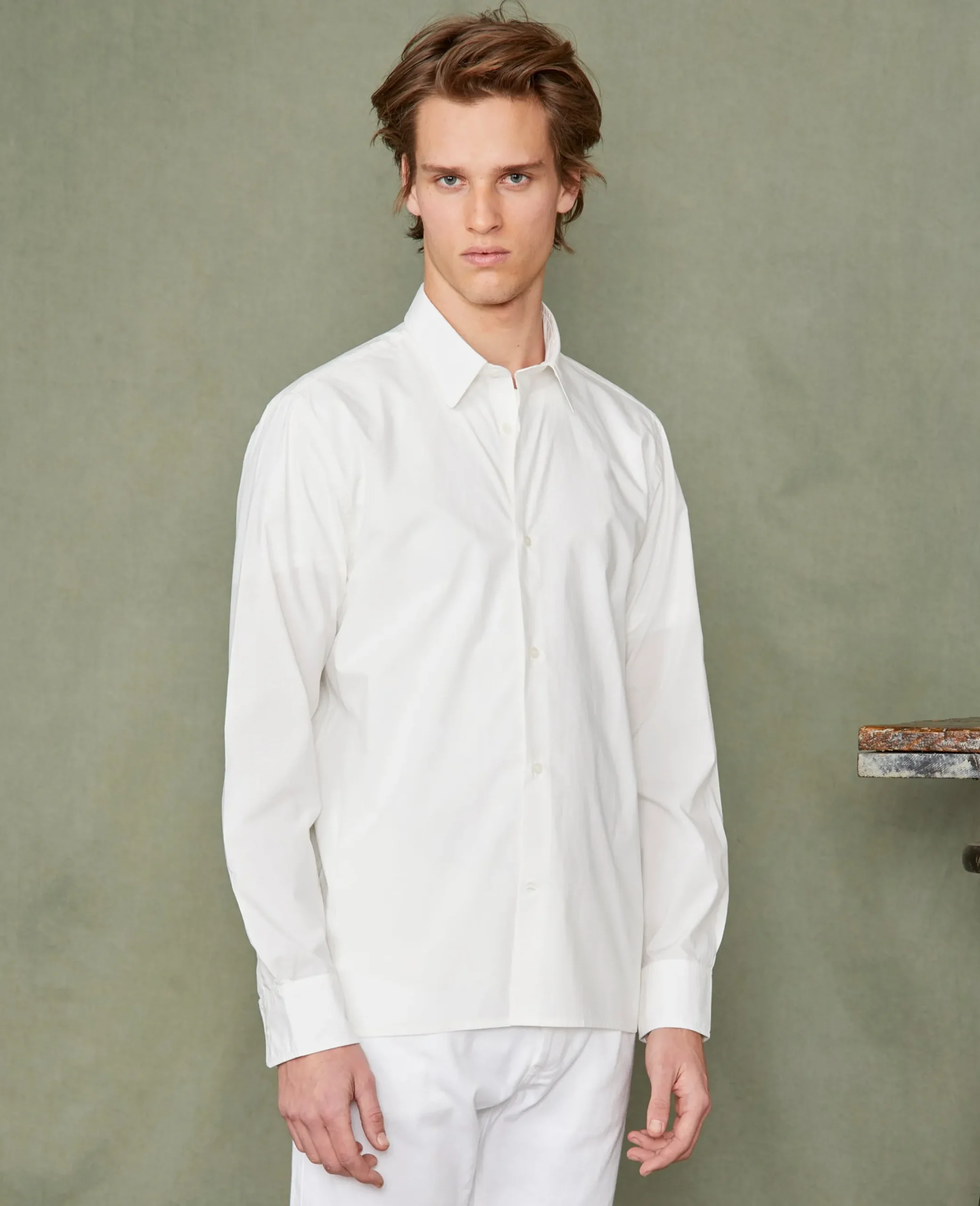 Chemise new soft collar popeline de coton organique