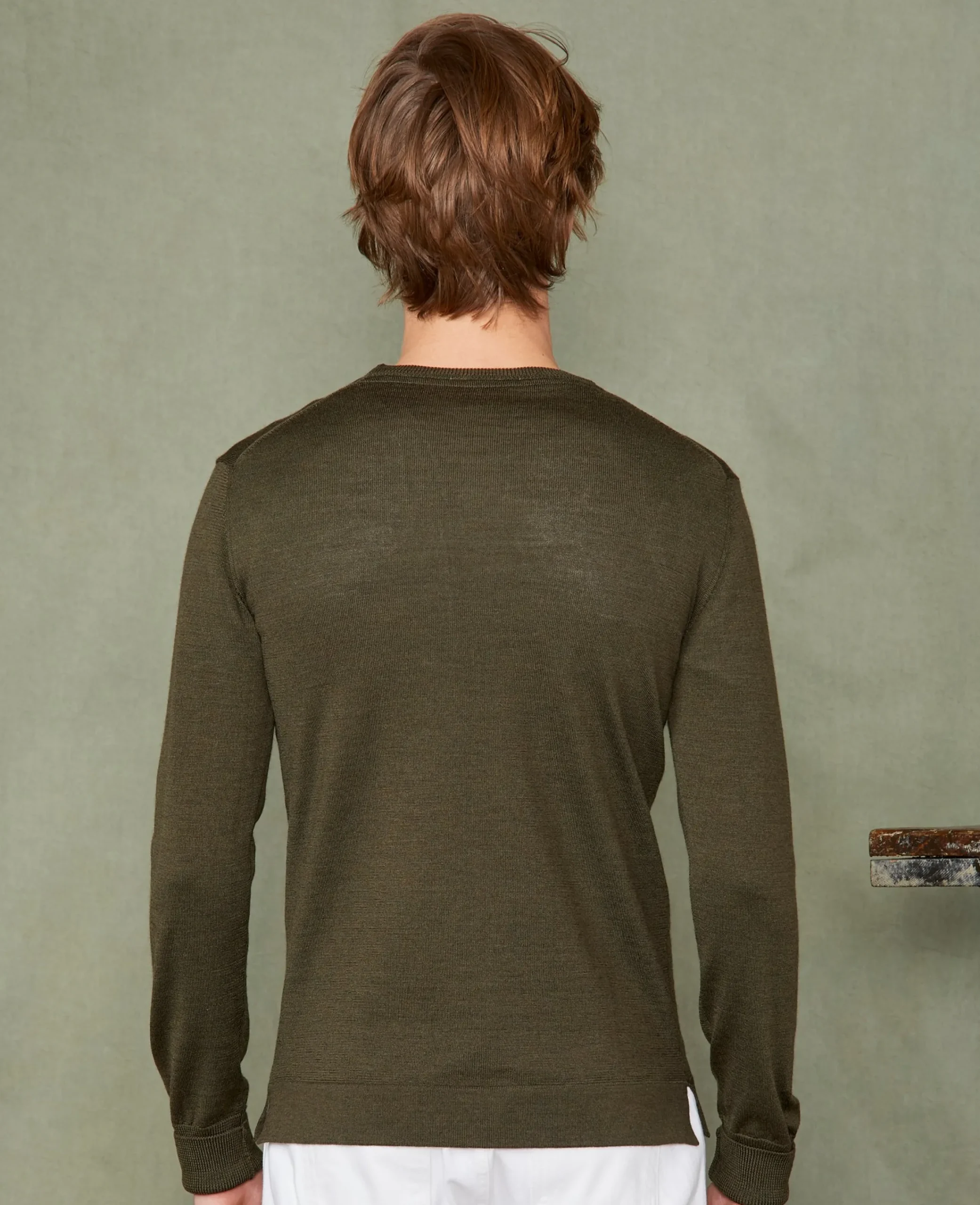 Pull col rond laine merinos italienne