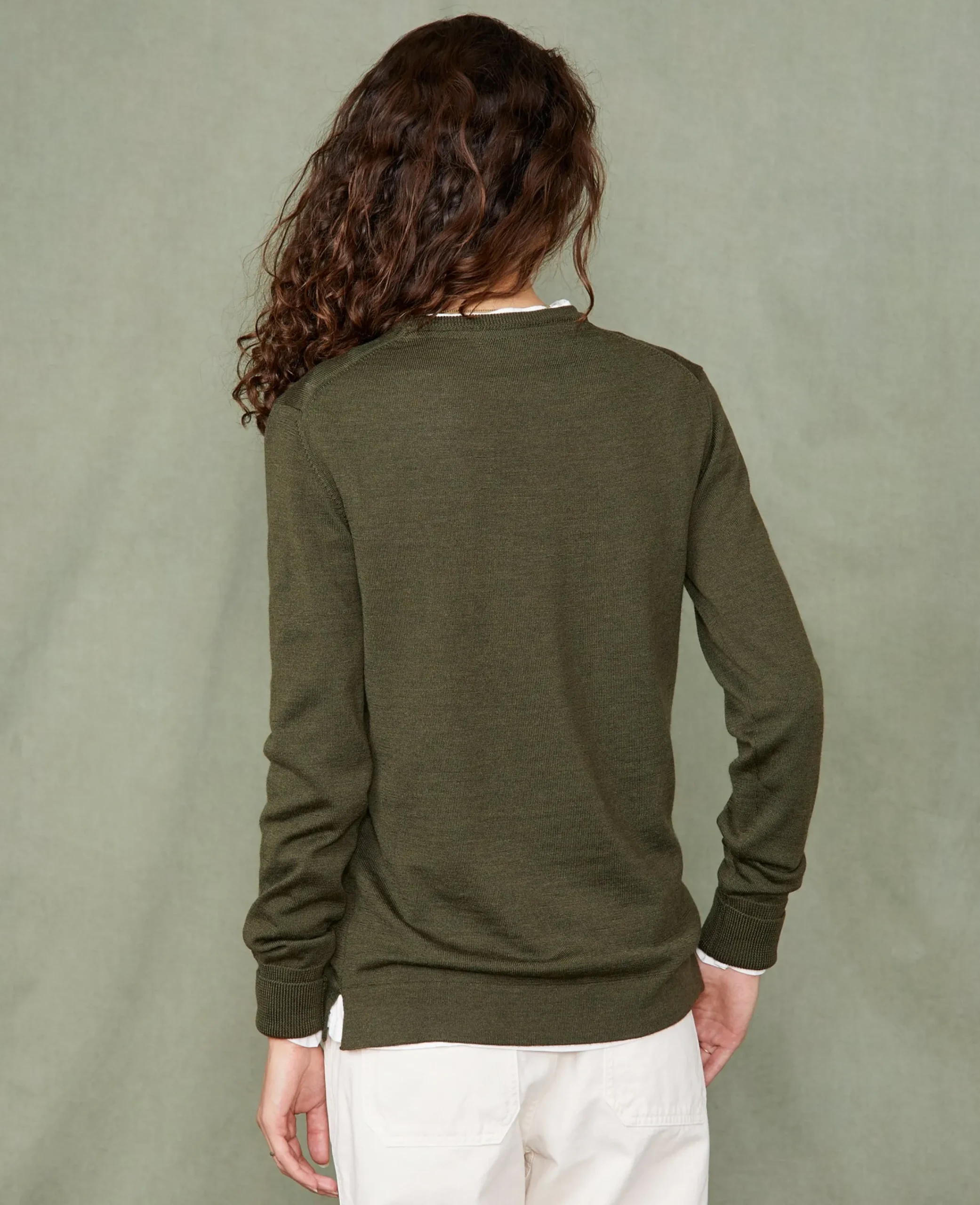 Pull col rond laine merinos italienne