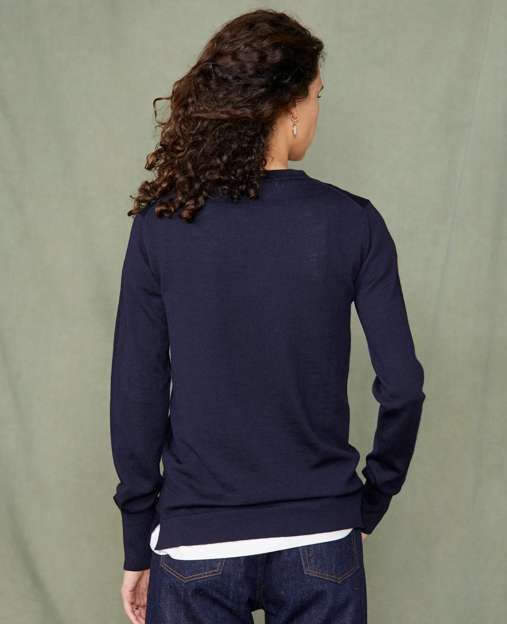 Pull col rond laine merinos italienne