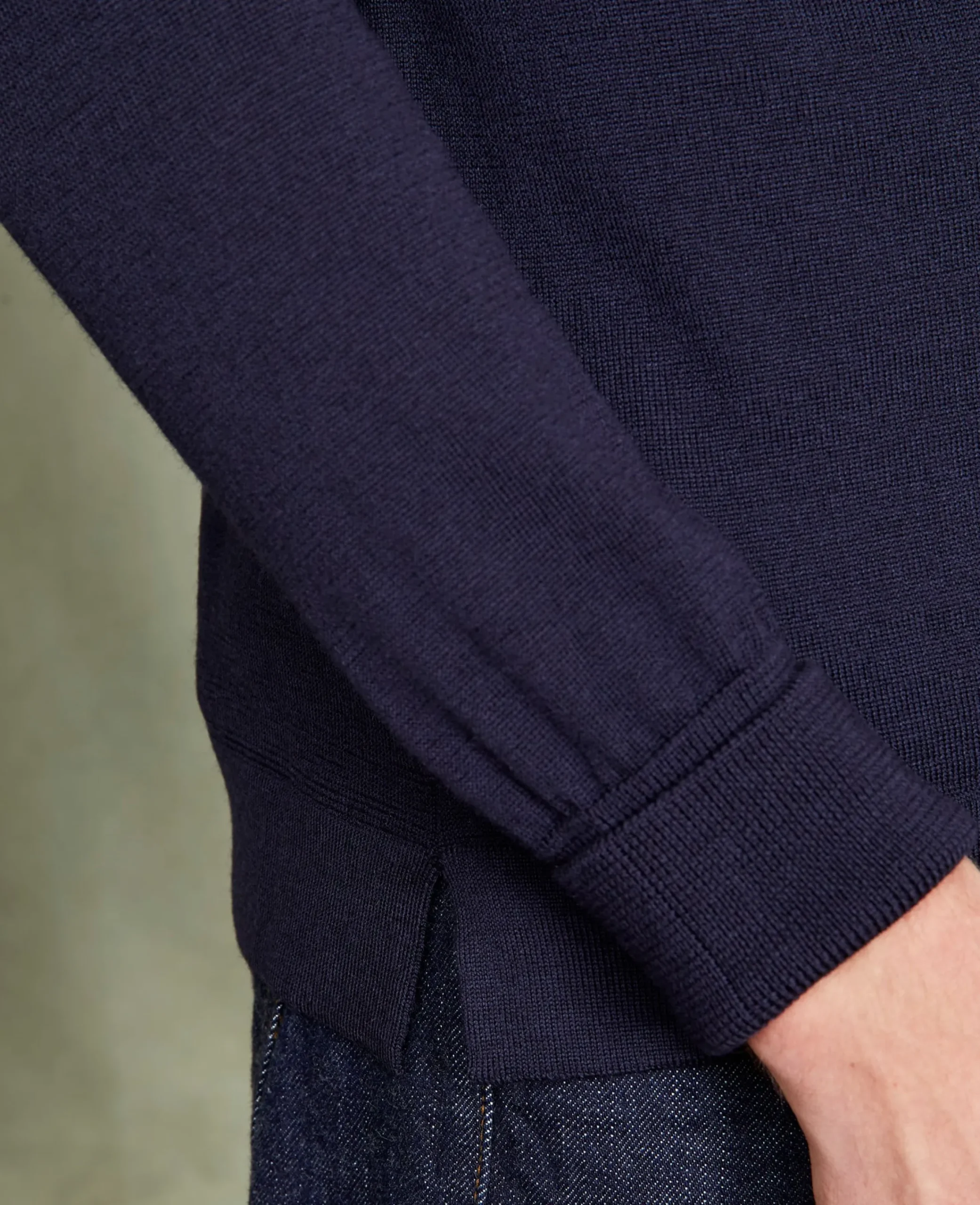 Pull col rond laine merinos italienne