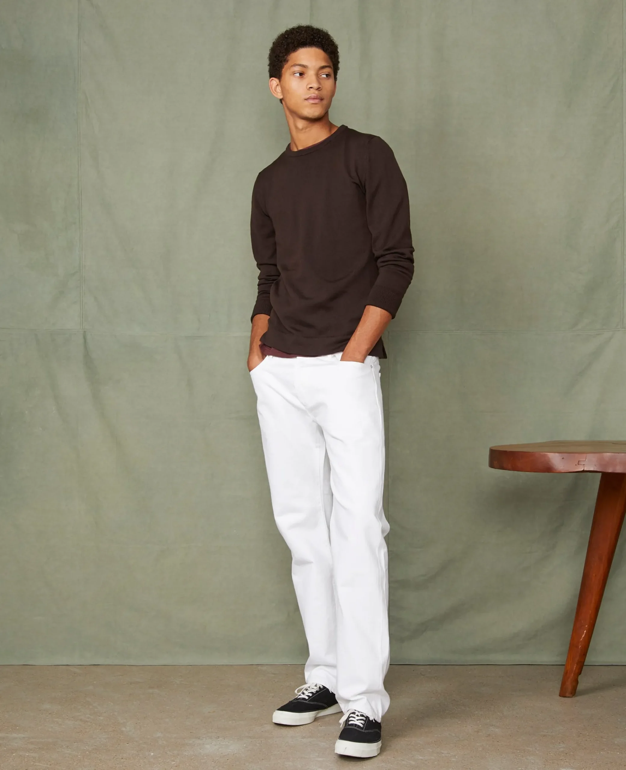 Pull col rond laine merinos italienne