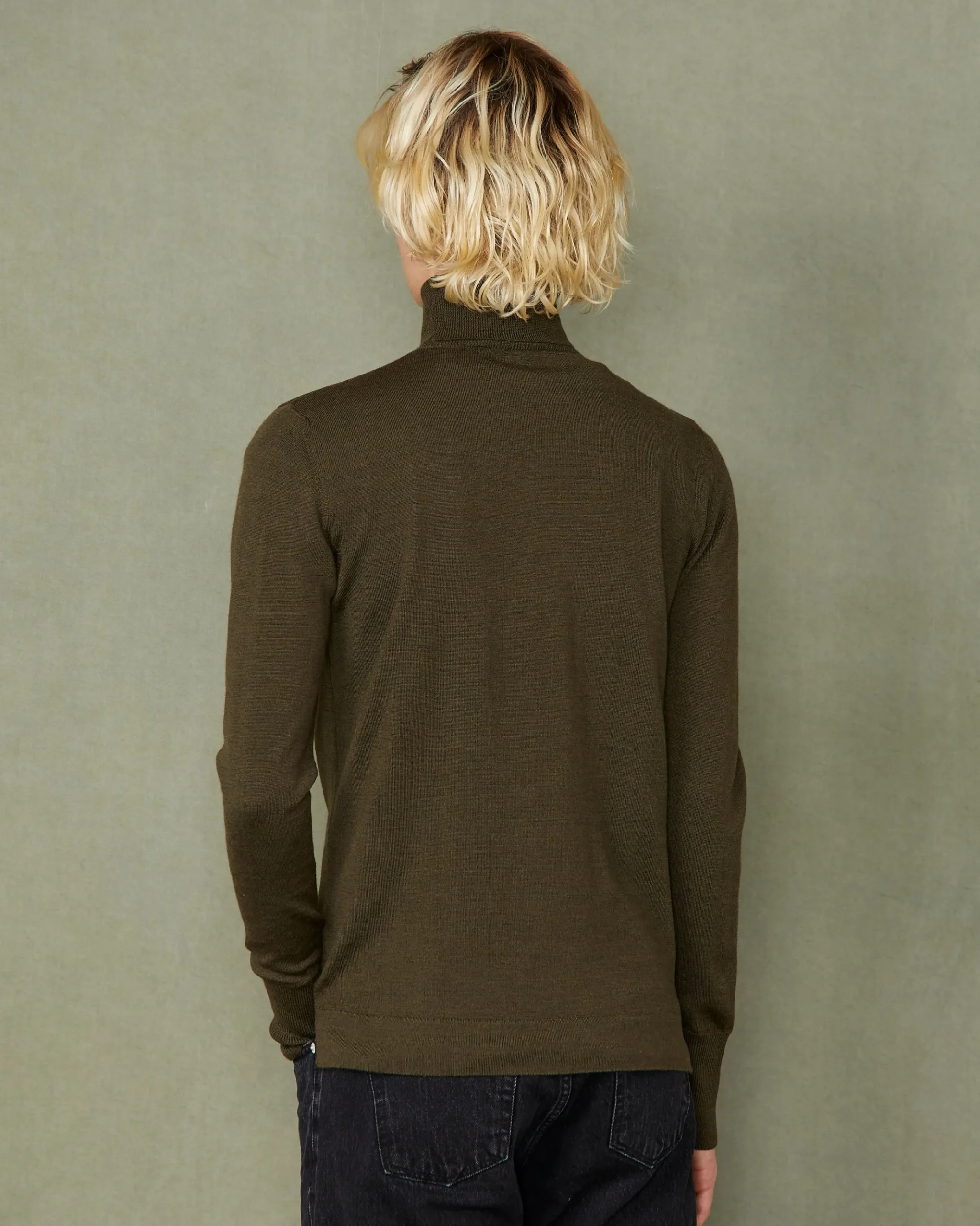 Pull col roulé laine merinos italienne