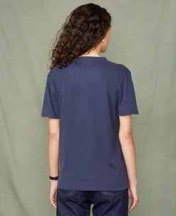 T-shirt col v coton recyclé et organique